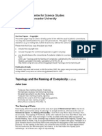 TextsLaw Topology and Complexity