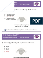 Civil Engineering IIT: Question of The Hour: 8.00am Date:14 Apr 2017