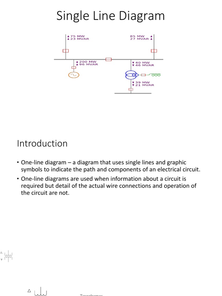Single Line Diagram | PDF