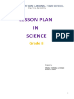 Lesson Plan IN Science: Grade 8