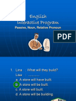 English Interactive Program: Passive, Noun, Relative Pronoun