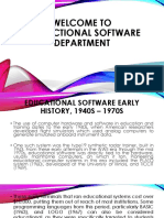 Welcome To Instructional Software Department