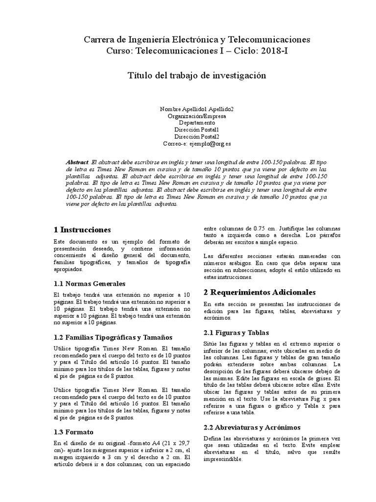 Formato Paper Modelo | PDF | Tipografía | Convenciones de nombres