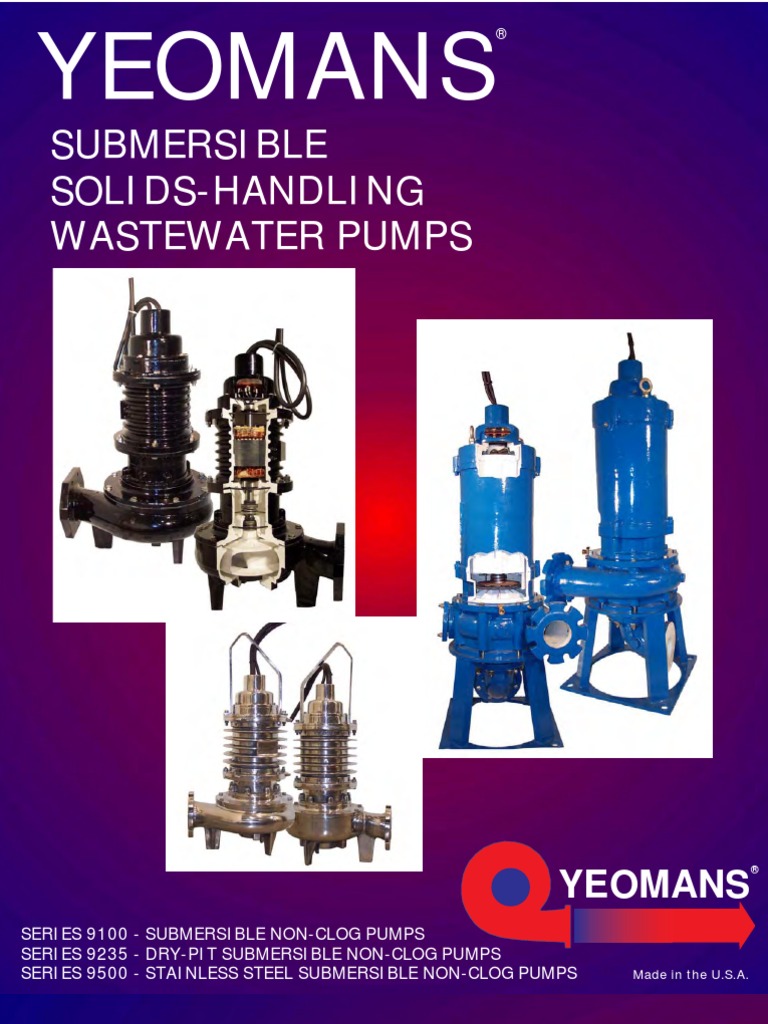 YEOMANS Yp 9000 Bearing (Mechanical) Pump