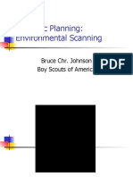 Strategic Planning: Environmental Scanning: Bruce Chr. Johnson Boy Scouts of America