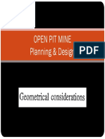 OPEN PIT MINE Geometry Considerations