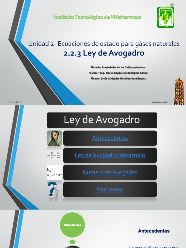 2.2.3 Ley de Avogadro JANM | PDF | Mole (Unidad) | Gases