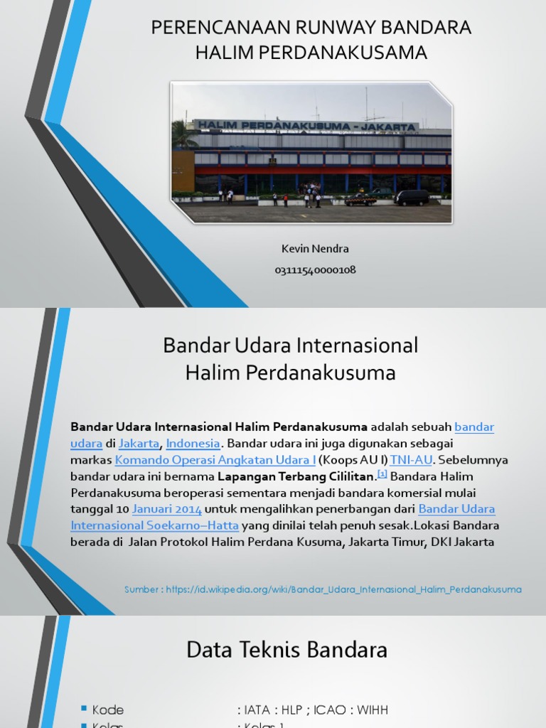 Perencanaan Ulang Runway Halim Perdanakusuma | PDF