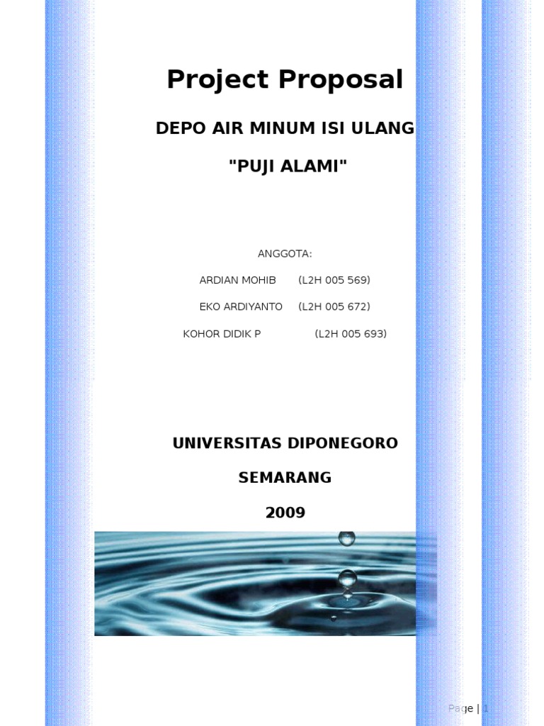 Bisnis Plan Depot Air Minum Rev