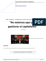 No Estamos Aquí para Gestionar El Capitalismo