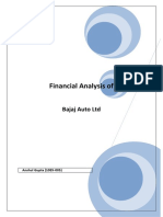 Financial Analysis Of: Bajaj Auto LTD