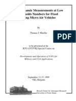 Aerodynamic Measurements at Low Reynolds Numbers For Fixed Wing Micro-Air Vehicles