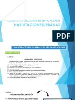 Reglamento Nacional de Edificaciones - Habilitaciones Urbanas