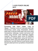 Permainan Judi Poker Online Yang Di Minati