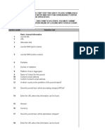 DOAJ - Application Form As A Spreadsheet