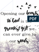 Hearts To God Greatest Gift Souls.: Opening Our Is The We Can Ever Give To Our