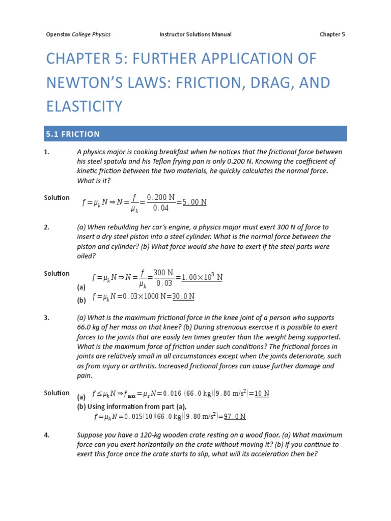 Phys Ch5 Docx Drag Physics Friction