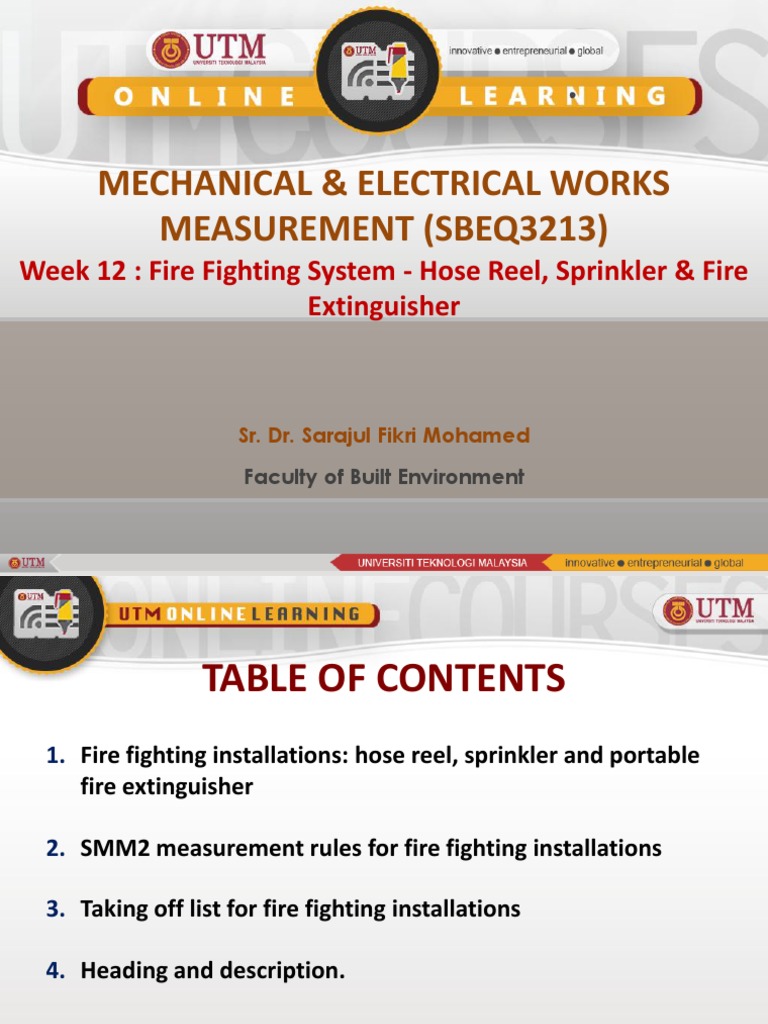 Fire Fighting System Components Overview | PDF | Fire Sprinkler System ...