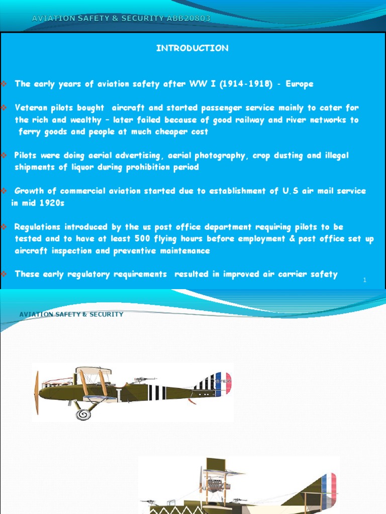 The Development of Early Aviation Safety Regulations in the United