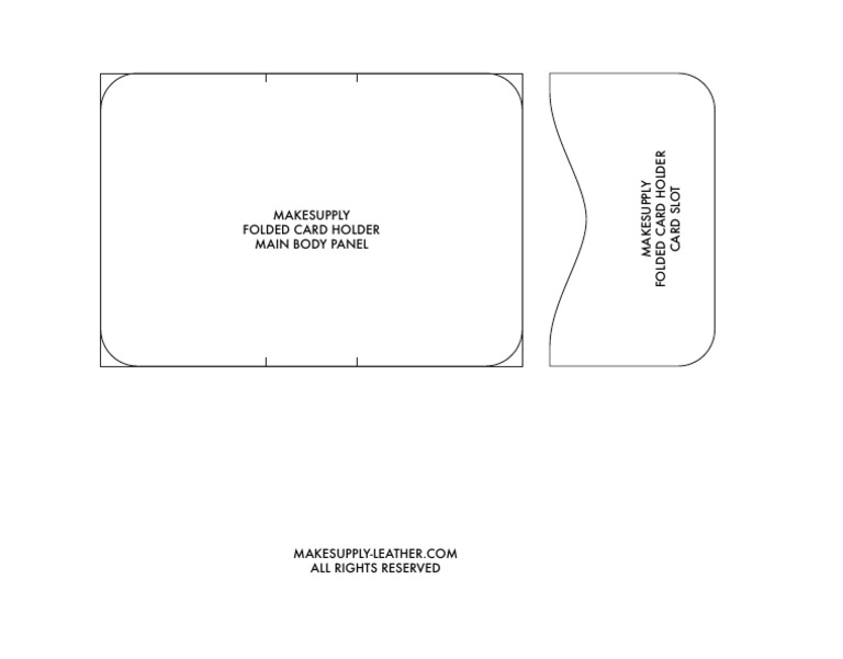 MakesupplyFolded Card Holder Template Standard PDF PDF