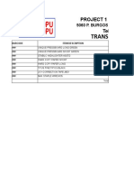 Project 1 supply transmittal