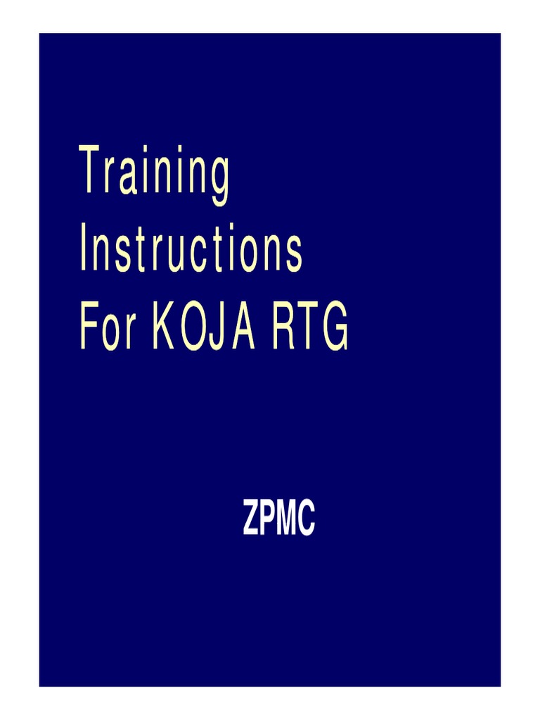 RTG Crane Operator Training Manual | PDF | Nondestructive Testing | Tire