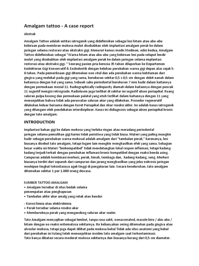 Amalgam Tattoo PDF