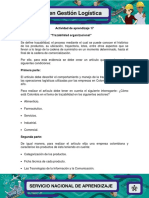 Evidencia 1 Articulo Trazabilidad Organizacional