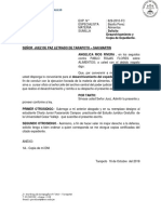 Escrito de Desarchivamiento y Continuacion Del Proceso de Alimentos