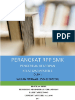 RPP Individu Kearsipan KD 3 8 Kelas X Wulan Fitriyah PDF