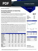 Increasing Estimates On Improving Earnings Outlook: First Gen Corporation