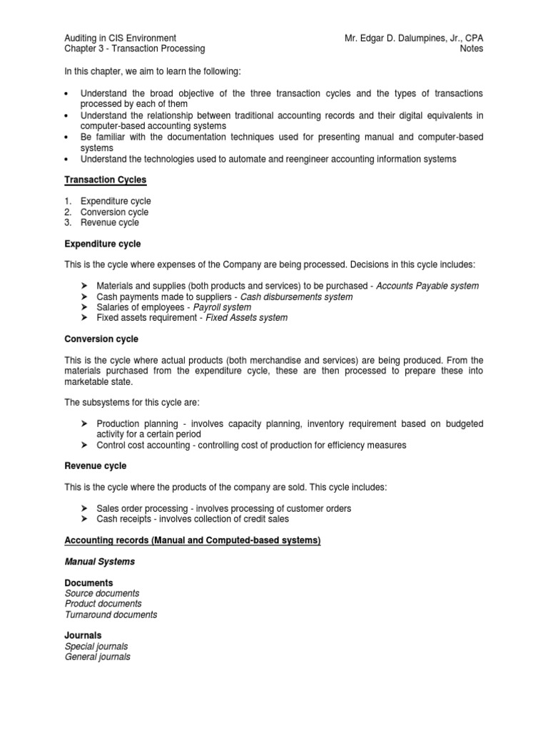 CIS | PDF | Audit | Expense