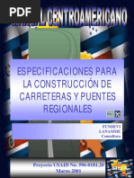 Especificaciones para la Construcción de carreteras SIECA