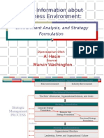 Basic Information About Business Environment:: Environment Analysis, and Strategy Formulation