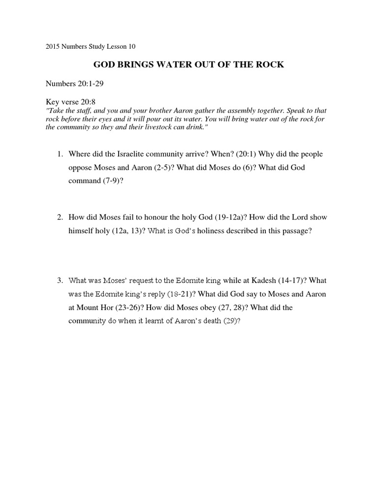 Numbers Study Lesson 10 | PDF