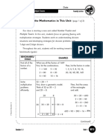 About The Mathematics in This Unit: Date Name