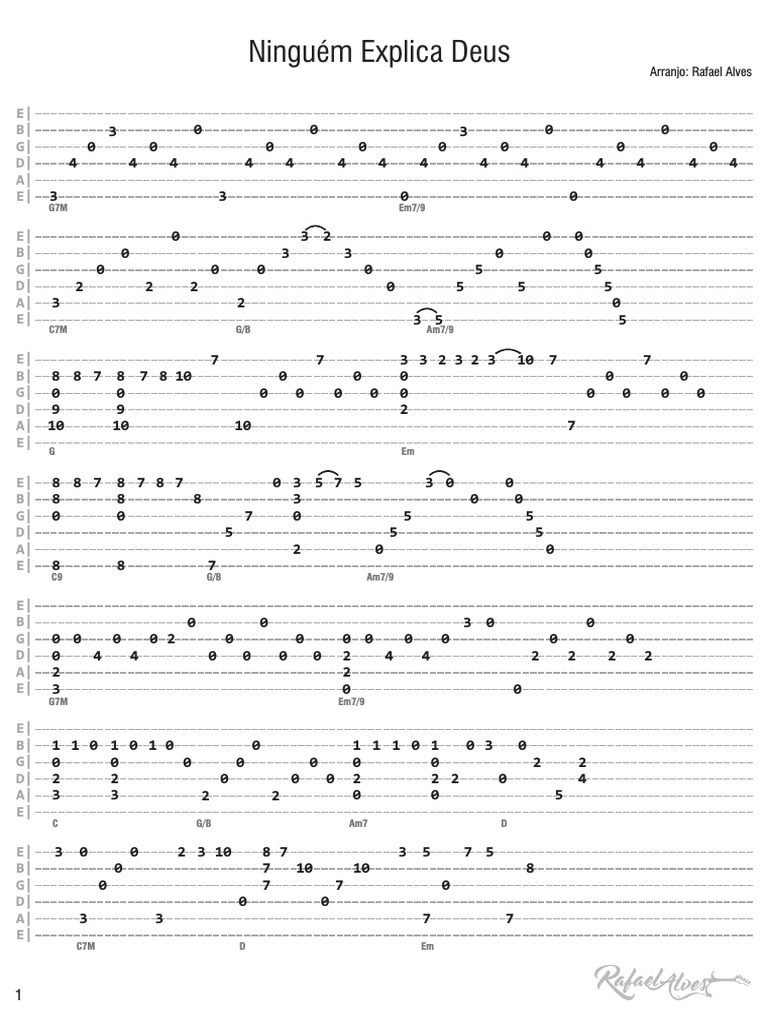 (VIDEOAULA) NINGUÉM EXPLICA DEUS (Violão Fingerstyle) Como Tocar (Passo