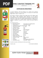 MODELO DE CERTIFICADO DE OPERATIVIDAD