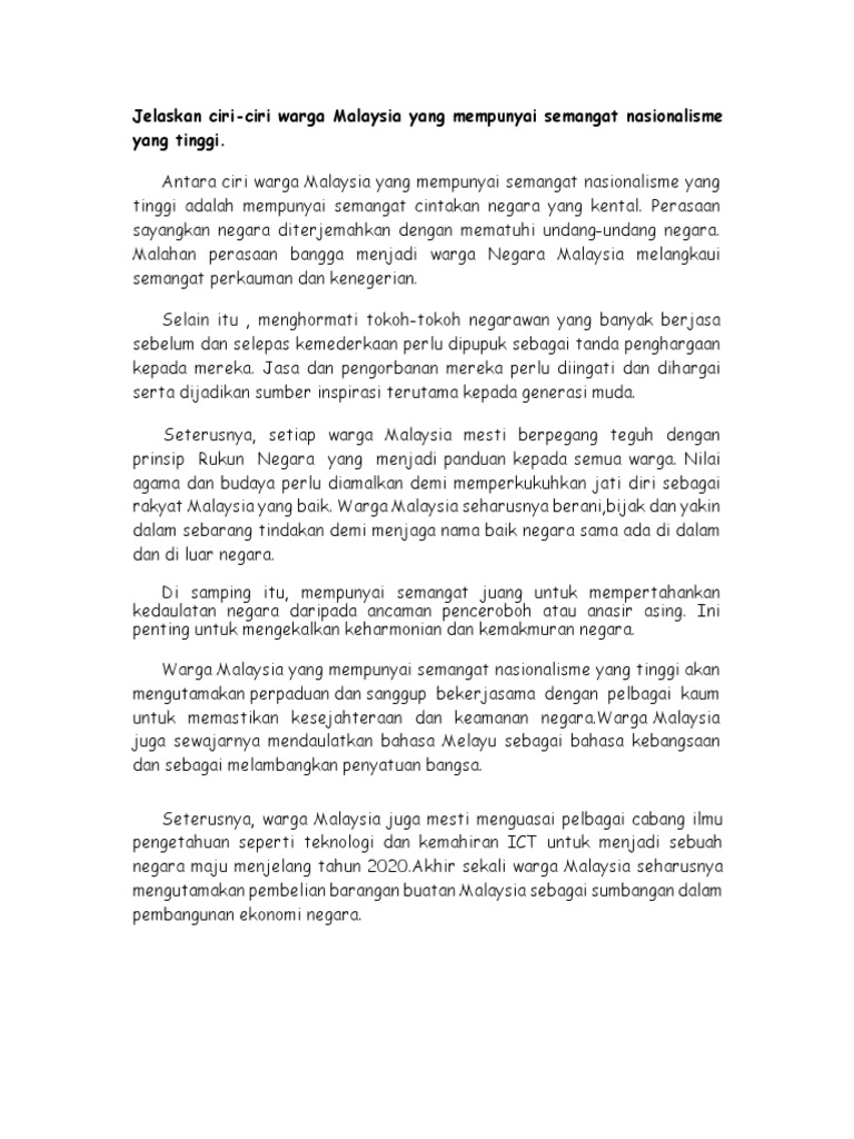Kertas 3 Nasionalisme Di Malaysia Sehingga Perang Dunia Kedua Pdf