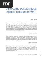 Arte como possibilidade política (ainda) (porém)