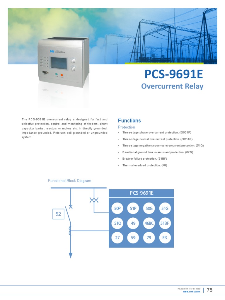 Flyer - PCS-9691E Overcurrent Relay PDF | PDF | Relay | Electrical ...