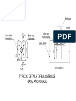 Typical Details of Balustrade Base Anchorage: Steel Pipe