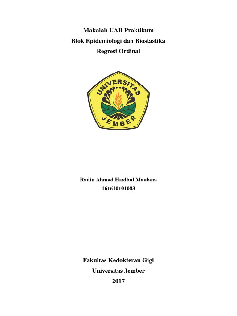 Makalah Uji Regresi Ordinal