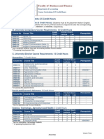 Faculty of Business and Finance: I: University Requirements: 25 Credit Hours A