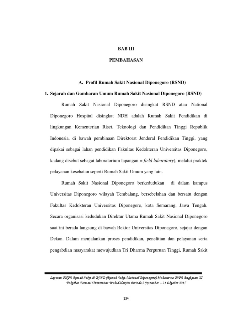 Profil Rumah Sakit Nasional Diponegoro | PDF