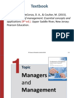 Topic 1 Managers and Management