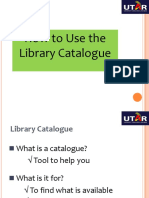 How To Use The Library Catalogue