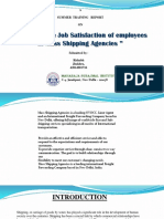 To Study The Job Satisfaction of Employees in Mass Shipping Agencies