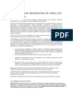 Multa Por Declaración de Cifras Y/o Datos Falsos