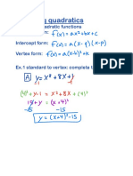 algebra unit 4b graphing quadratics notes